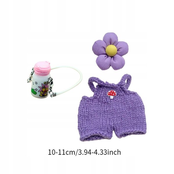 Set di abiti per bambole 17 cm fatti a mano con accessori e dettagli colorati