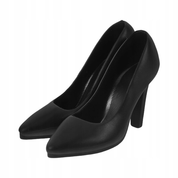 Mini Scarpe con Tacco Nero per Bambole da Collezione 1:6 Compatibili 12 Pollici