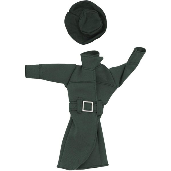 1/6 Damen-Trenchcoat-Anzug für 12-Zoll-Puppe, elegant und langlebig, grün