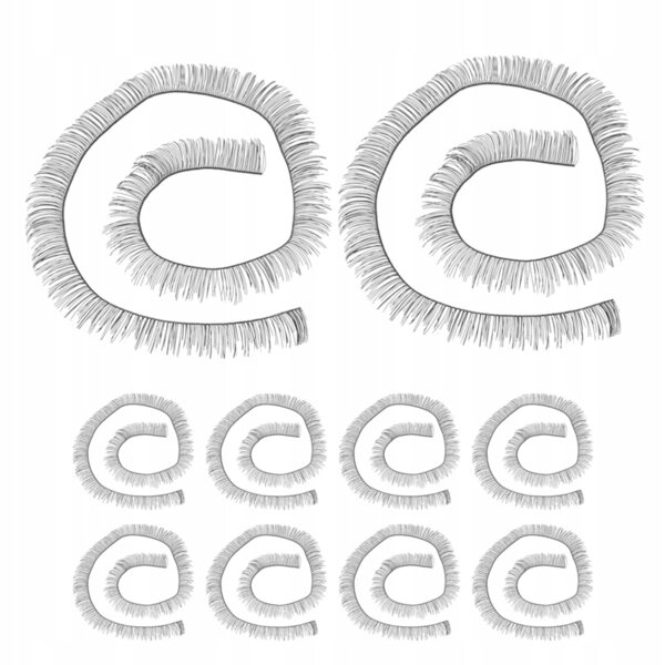 Set 20 Ciglia Finte Nere per Bambole Reborn con Materiale Sicuro PA e Nylon