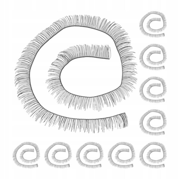 Set 20 Ciglia Finte Nere per Bambole Reborn con Materiale Sicuro PA e Nylon