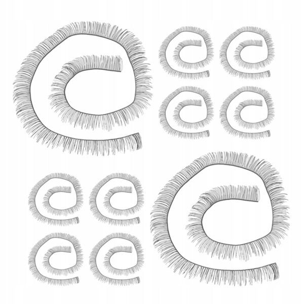Set 20 Ciglia Finte Nere per Bambole Reborn con Materiale Sicuro PA e Nylon