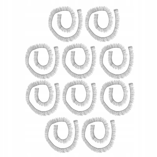 Set 20 Ciglia Finte Nere per Bambole Reborn con Materiale Sicuro PA e Nylon
