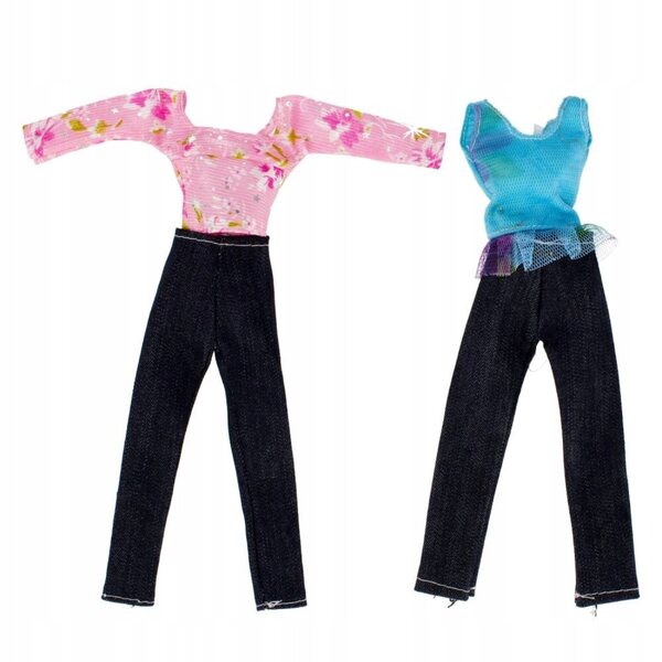 Set mit 2 Retro-Jeans-Kleidungssets für Mega Creative 3+ Puppen