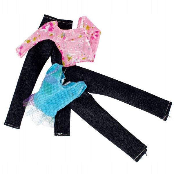 Set mit 2 Retro-Jeans-Kleidungssets für Mega Creative 3+ Puppen