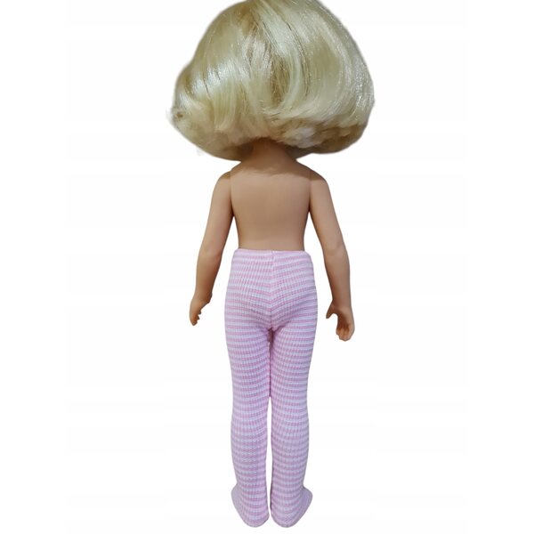 Rajstopy per bambola Paola Reina 32 cm a righe bianco-rosa, 5 colori disponibili