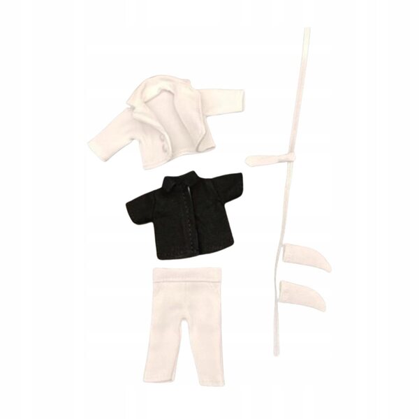 1:12 Miniaturkleidung für Puppen, 5 weiße Teile, komplettes Kostüm