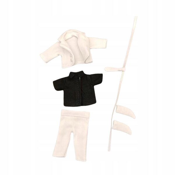 1:12 Miniaturkleidung für Puppen, 5 weiße Teile, komplettes Kostüm