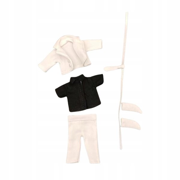 1:12 Miniaturkleidung für Puppen, 5 weiße Teile, komplettes Kostüm