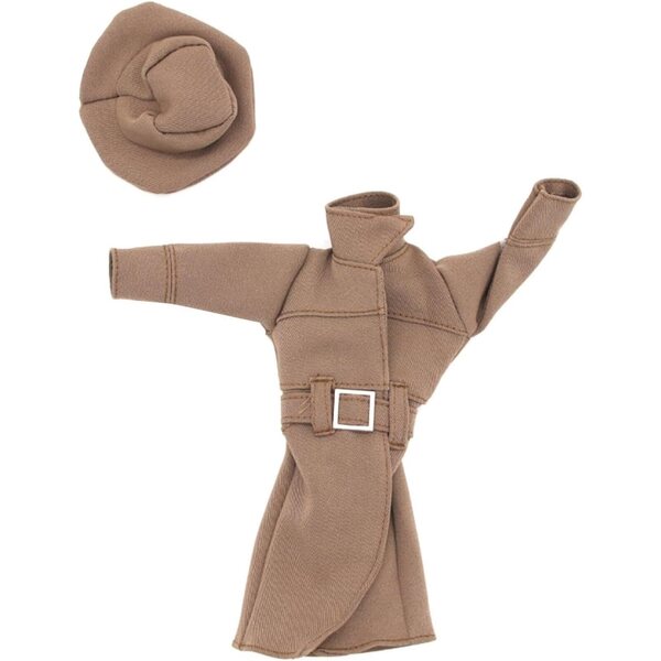 1/6 Damen-Kostümset mit braunem Trenchcoat für 12-Zoll-Puppen