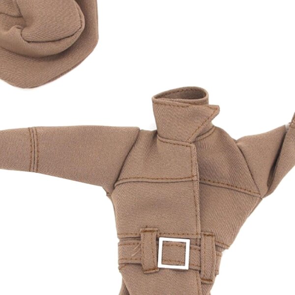 1/6 Damen-Kostümset mit braunem Trenchcoat für 12-Zoll-Puppen
