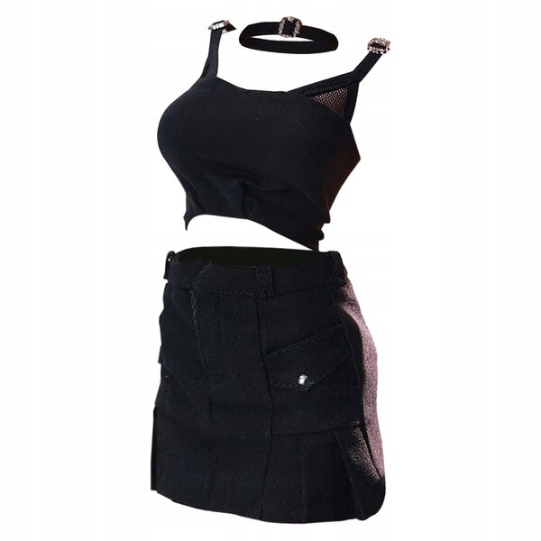 1/6 kurzes schwarzes Cosplay-Kleid für Damen ohne Mantel