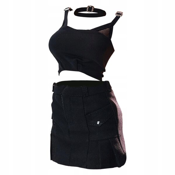1/6 kurzes schwarzes Cosplay-Kleid für Damen ohne Mantel