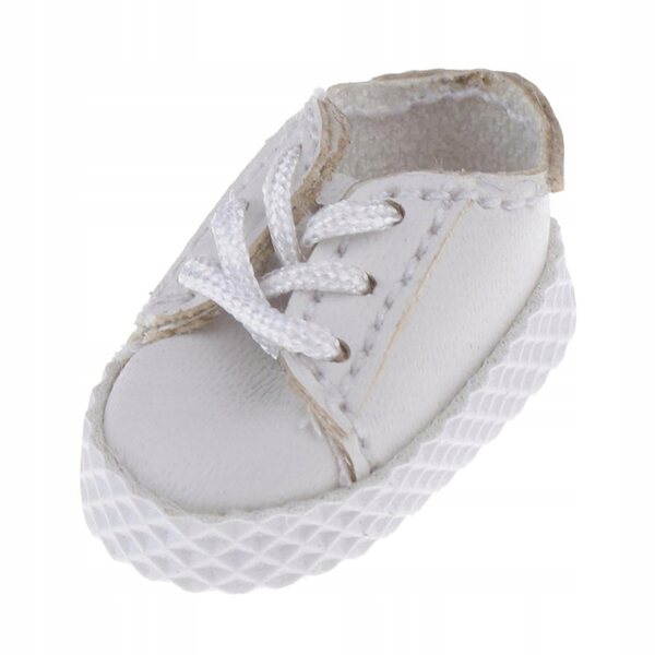 Scarpe Sneakers in PU Argento per Bambole 1:12 Ob11 BJD 6 cm Moda Casual
