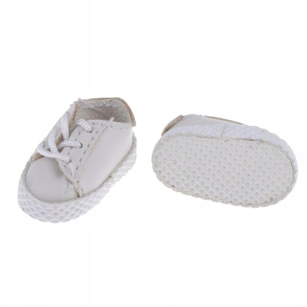 Scarpe Sneakers in PU Argento per Bambole 1:12 Ob11 BJD 6 cm Moda Casual