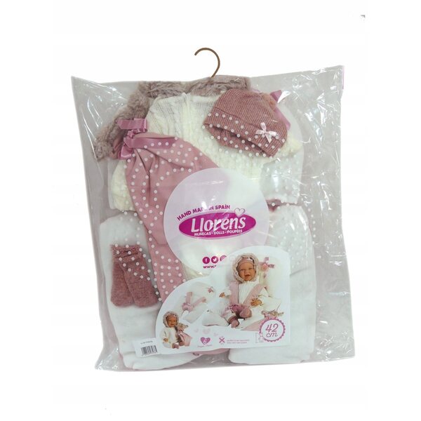 Llorens Kleidung M740-78 für neugeborene Puppen 40–42 cm, 3 Stück