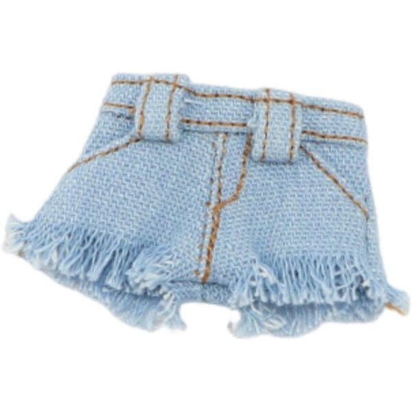 Pantaloncini miniatura in jeans per bambole BJD 1/12, accessorio estivo casual