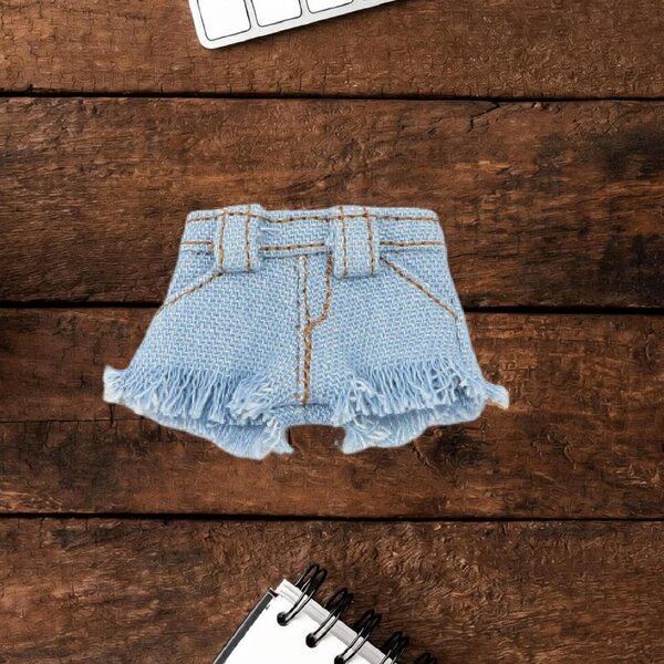 Pantaloncini miniatura in jeans per bambole BJD 1/12, accessorio estivo casual