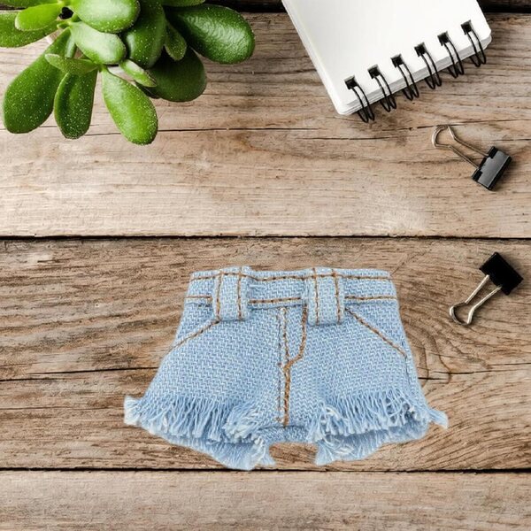 Pantaloncini miniatura in jeans per bambole BJD 1/12, accessorio estivo casual