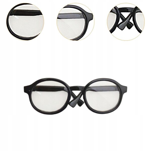 DIY Mini-Puppenbrille, schwarzes Zubehör zum Dekorieren und Anziehen von Puppen