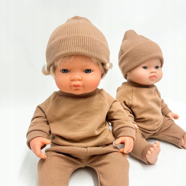 Dres weiße Leggings für Miniland 38 cm Puppen, Paola Reina und Minikane