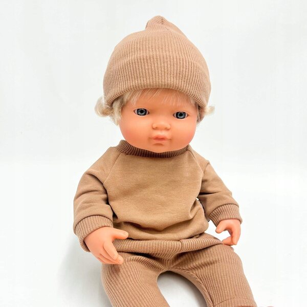 Dres weiße Leggings für Miniland 38 cm Puppen, Paola Reina und Minikane