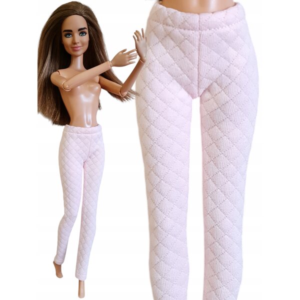 Babyrosa gesteppte Röhrenhose für klassische Modellpuppe