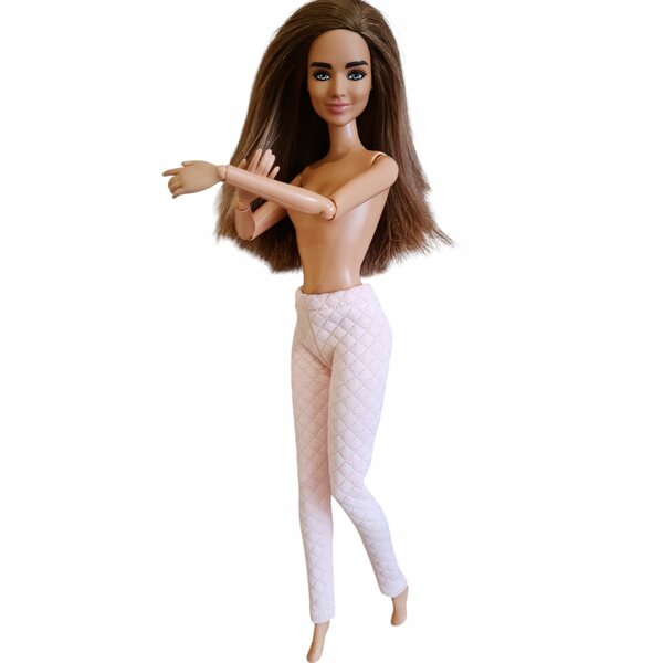 Babyrosa gesteppte Röhrenhose für klassische Modellpuppe