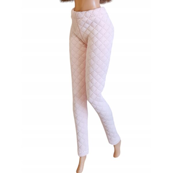 Babyrosa gesteppte Röhrenhose für klassische Modellpuppe