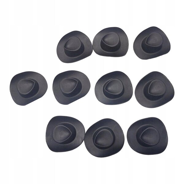 10 Sztuk Mini Western Kapelusze Kowbojskie Ciasto Topper 12 cal Lalka Czarna