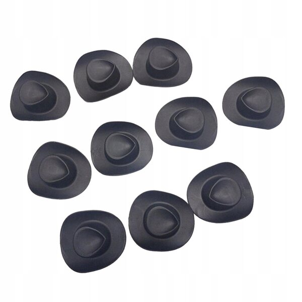 10 Sztuk Mini Western Kapelusze Kowbojskie Ciasto Topper 12 cal Lalka Czarna