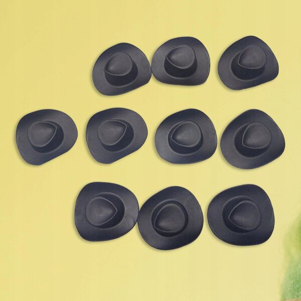 10 Sztuk Mini Western Kapelusze Kowbojskie Ciasto Topper 12 cal Lalka Czarna