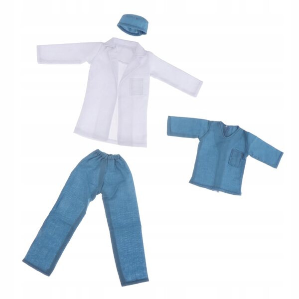 Arztanzug für männliche 1/6-BJD-Puppe, 12-Zoll-Kleidung für Kinderspiele