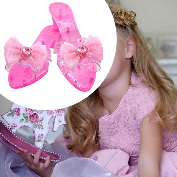 Scarpe da Principessa con Zeppa Decor Pink Multifunzione per Bambine 3+