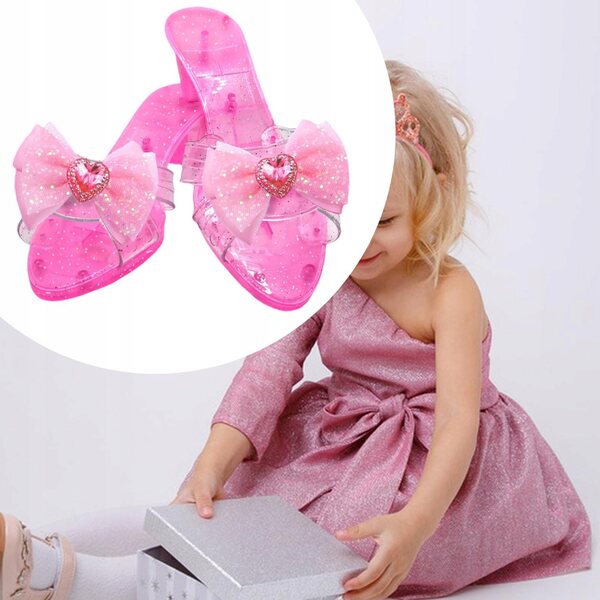 Scarpe da Principessa con Zeppa Decor Pink Multifunzione per Bambine 3+
