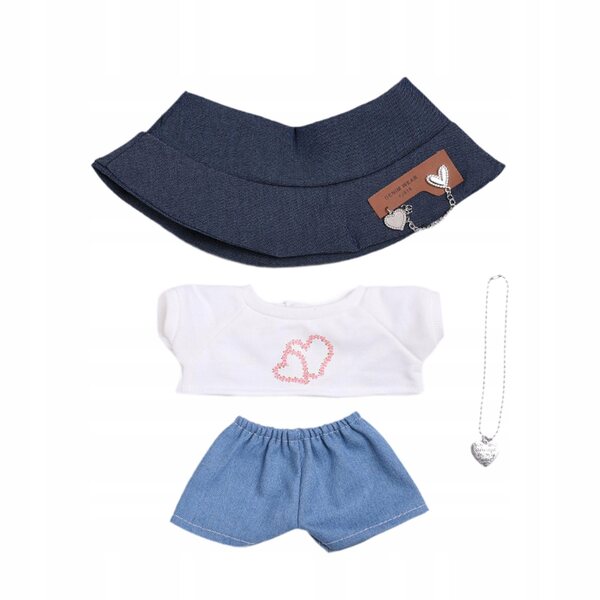 Bekleidungsset für 38-cm-Puppen: Komplettes T-Shirt, Hose und Mütze