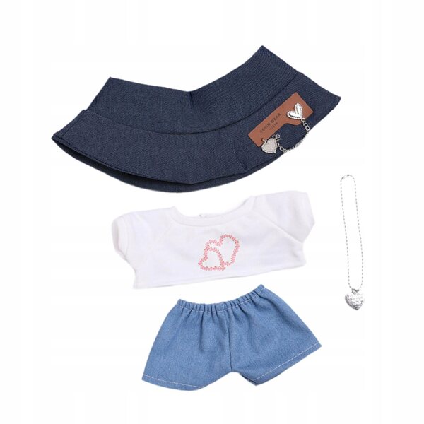 Bekleidungsset für 38-cm-Puppen: Komplettes T-Shirt, Hose und Mütze