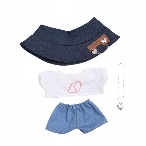 Bekleidungsset für 38-cm-Puppen: Komplettes T-Shirt, Hose und Mütze