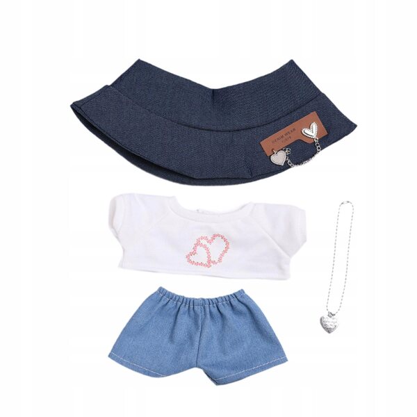Bekleidungsset für 38-cm-Puppen: Komplettes T-Shirt, Hose und Mütze