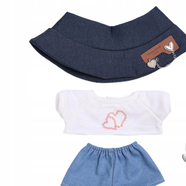 Bekleidungsset für 38-cm-Puppen: Komplettes T-Shirt, Hose und Mütze