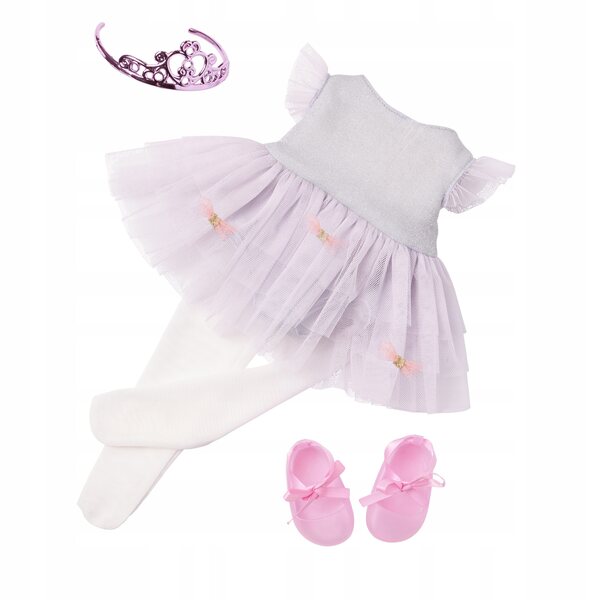 Our Generation Tutu Cute: Completo da Ballerina per Bambole 46 cm Grigio e Bianco