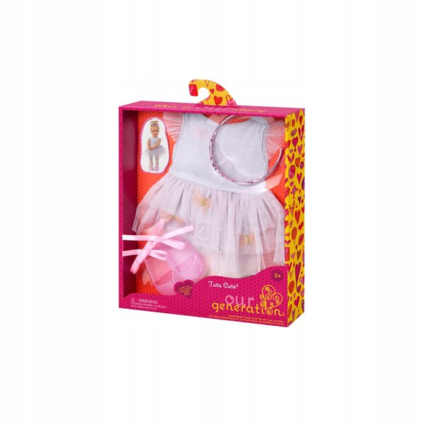 Our Generation Tutu Cute: Completo da Ballerina per Bambole 46 cm Grigio e Bianco