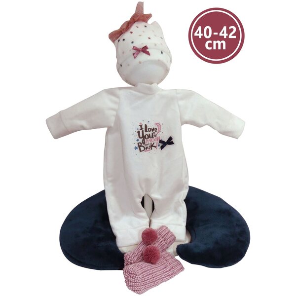 Llorens M740-50P Kleidung für New Born Puppen 40-42 cm mit Stillkissen