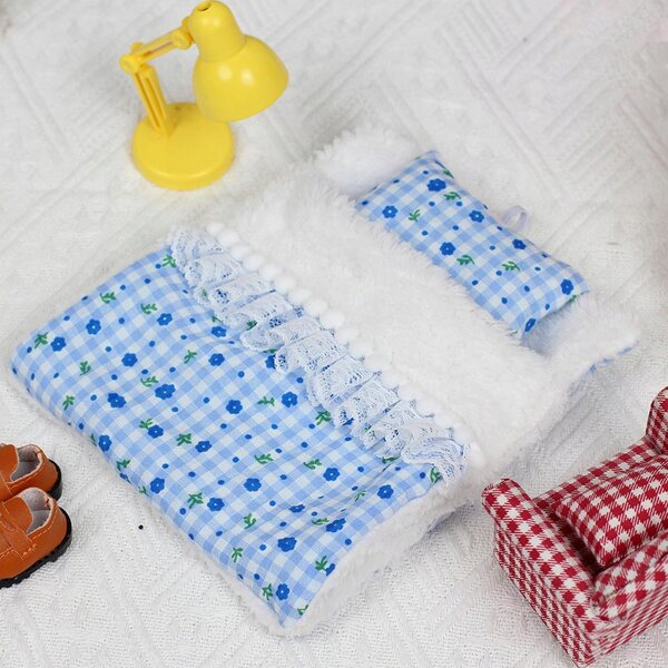 Bettwäscheset für Puppen 15–17 cm aus Unisex-Stoff