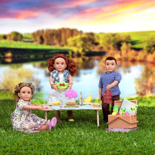 LORI Picknick-Zubehör-Set mit Tisch und Köstlichkeiten für Kinder ab 3 Jahren