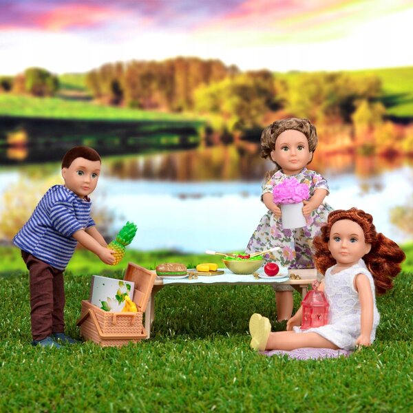 LORI Picknick-Zubehör-Set mit Tisch und Köstlichkeiten für Kinder ab 3 Jahren
