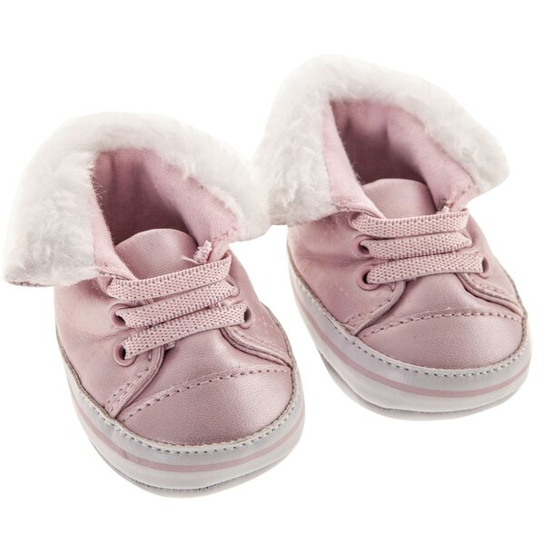 Puppenschuhe, rosa Antonio Juan-Sneaker mit Fell, Größe 40-52 cm