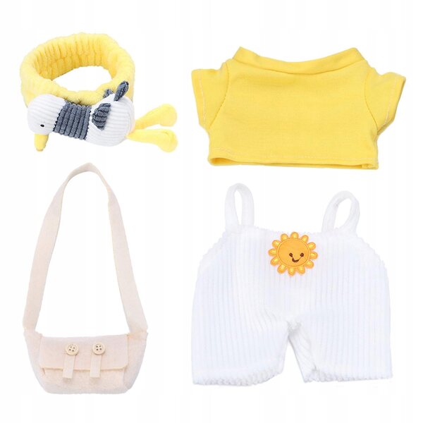 Abbigliamento morbido e pluscioso per bambole da 25-30 cm con costumi e accessori