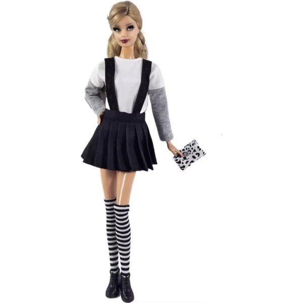 1/6 30cm Puppenkleidung, komplettes Set, lässiger Modestil, 7 Stück
