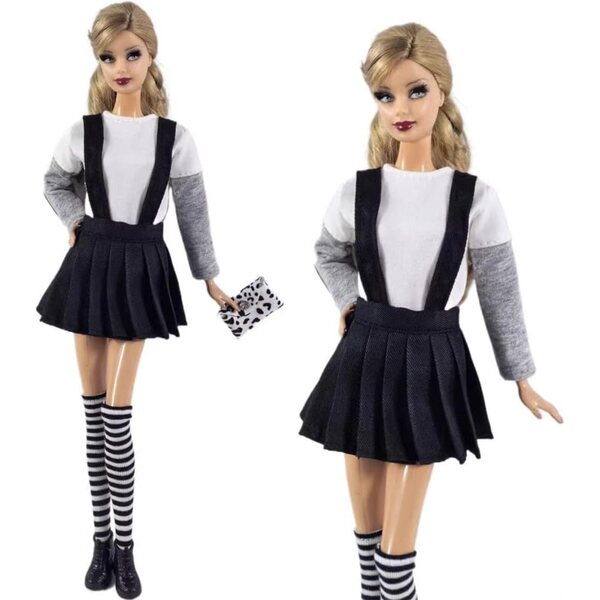 1/6 30cm Puppenkleidung, komplettes Set, lässiger Modestil, 7 Stück
